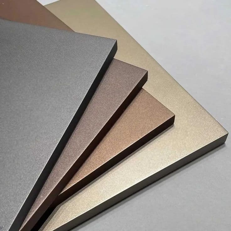 Sampel fisik Aluminium Profile untuk bingkai dan lis arsitektural